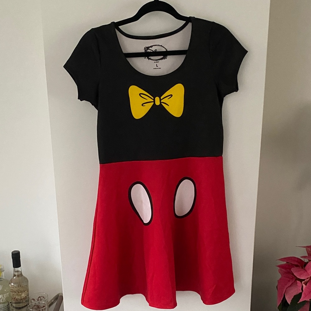 DISNEY MINNIE MOUSE costume dress stretch work land parks L